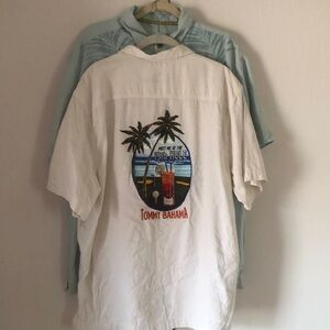 Men’s silk tropical Tommy Bahama Y2k beachy spring Men's short sleeve Shirts